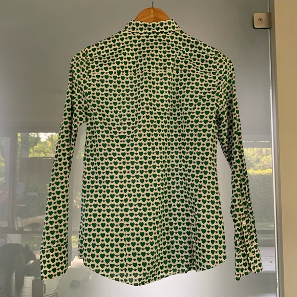 JCrew bee heart print shirt. - Picture 2 of 7